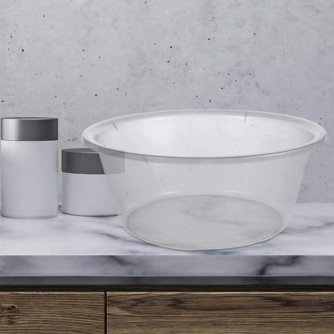 Transparent Foot Washing Basin Plastic Wash Tub 11.4 Inch Clear Basin for Home and Salon Foot Care and Face Cleaning
