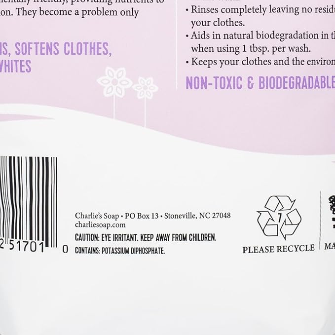 Charlie’s Soap Baby Variety Pack Pre Spray 32 Oz Laundry Powder (100 Load) Laundry Booster &amp Baby Oxi Bleach Bundle (Pack of 4)