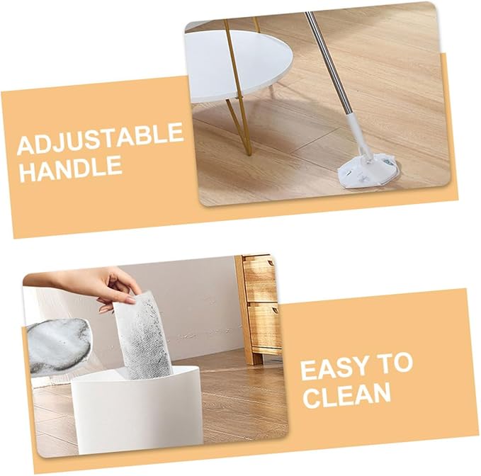 Household Dust Mop Set with Dry Cleaning Handheld Triangular Electrostatic Dust Mop for Hardwood Floors for Easy Floor and Window Cleaning