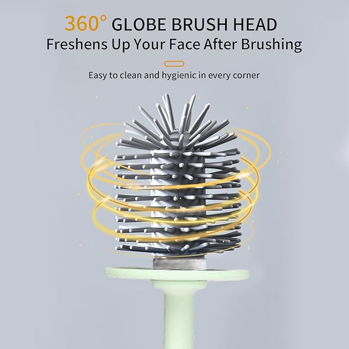 Plastic Toilet Brush Set Strawberry Green Bathroom Accessories Includes 2 Toilet Brushes &amp Holder