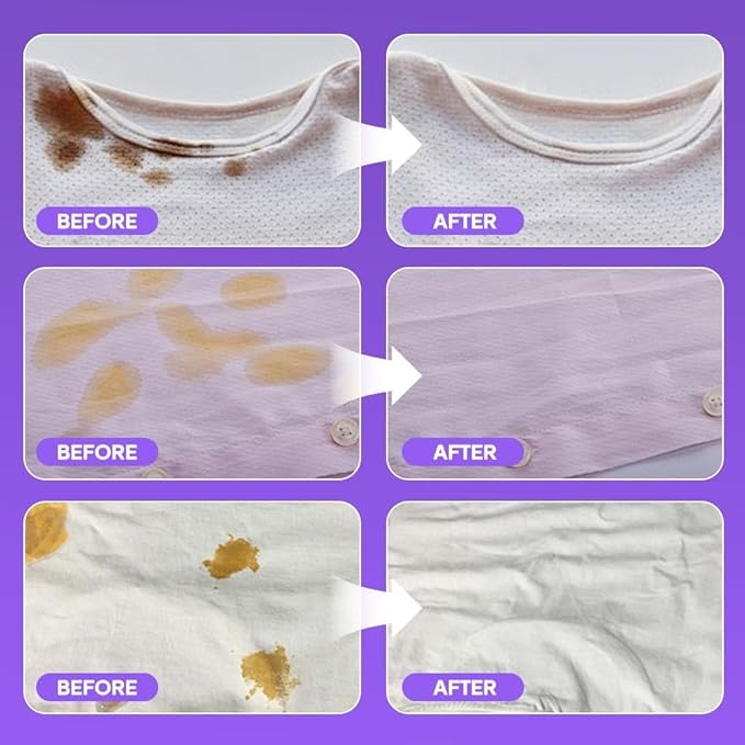 Upgrade Active Enzyme Laundry Stain Remover New Fast Laundry Stain Remover Clothes Oil Stain Remover White Shirt Guardian Garment Stubborn Stain Cleaner Oil Remover (3pc)