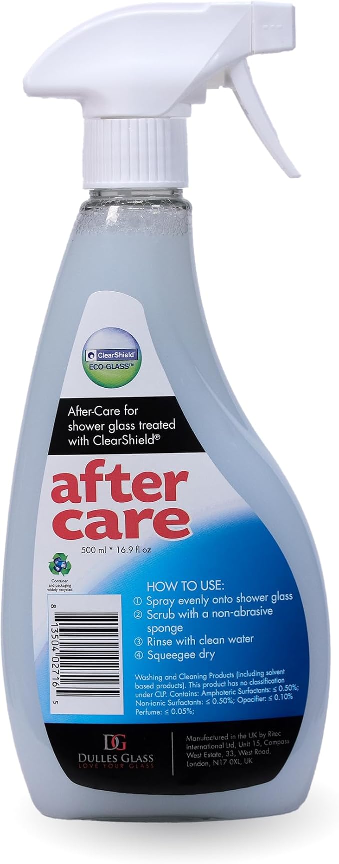 ClearShield Aftercare Shower Door Glass and Ceramic Cleaner