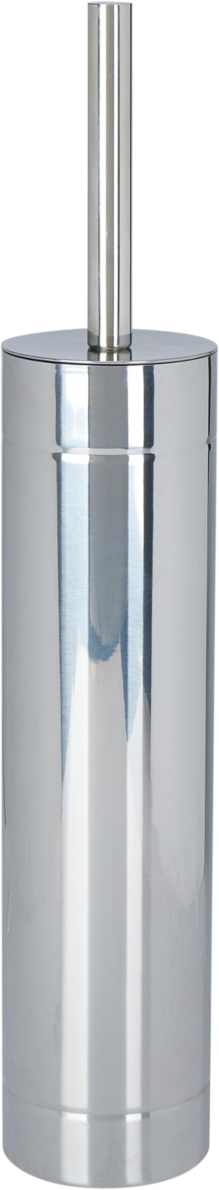 Bath Bliss Toilet Brush with Weighted Base | Slender Design | 360 Degree Brush | Bathroom Cleaning | Chrome
