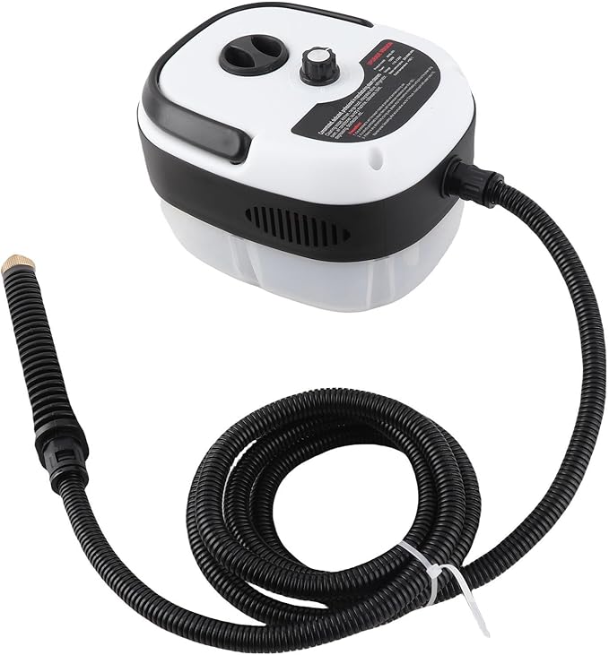 Portable Handheld Steam CleanerHigh Temperature High Pressure Steam Cleaner with Brush HeadsABS Portable Car Steamer Durable and Reliable for Kitchen Furniture Bathroom Car (White)