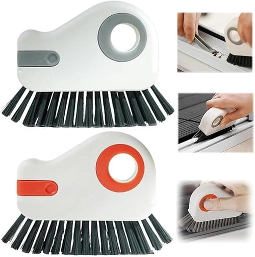 2 in 1 Groove Cleaning Brush - Window Track Cleaner &amp Hard Bristle Grout Brush Tool(2 pcs)