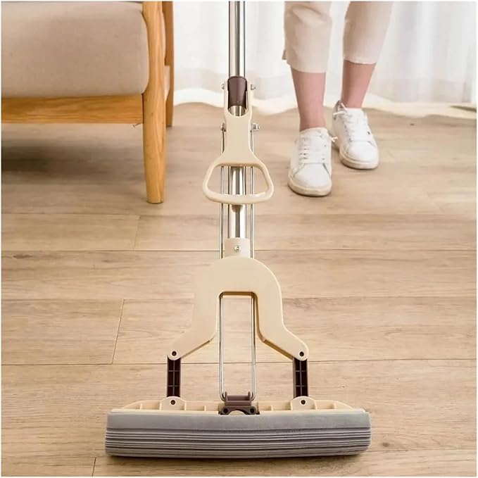 Squeeze Self-draining Collodion Mop Wood Floor Tiles Spin Household Cleaning Tools to Clean Walls and Ceilings(1Mmop 3head)