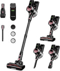 Cordless Vacuum Cleaner Self-Standing 40Kpa 45Mins Vacuum Cleaners for Home 8-in-1 Lightweight Stick Vacuum with Anti-tangle Wireless Vacuum for Carpet Tile Pet Hair Hardwood Floors Black