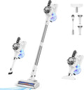 Trucozie Cordless Vacuum Cleaner 8-in-1 Lightweight Stick Vacuum with 45mins Runtime Powerful Suction Vacuum Cleaners for Home Hardwood Floors Carpet Pet Hair White