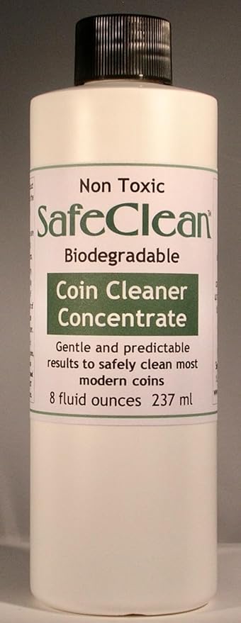SafeClean Coin Cleaner Concentrate. No Risk Guarantee. 8 fl. oz. can make up to 64 fl. oz. of Cleaner Solution.