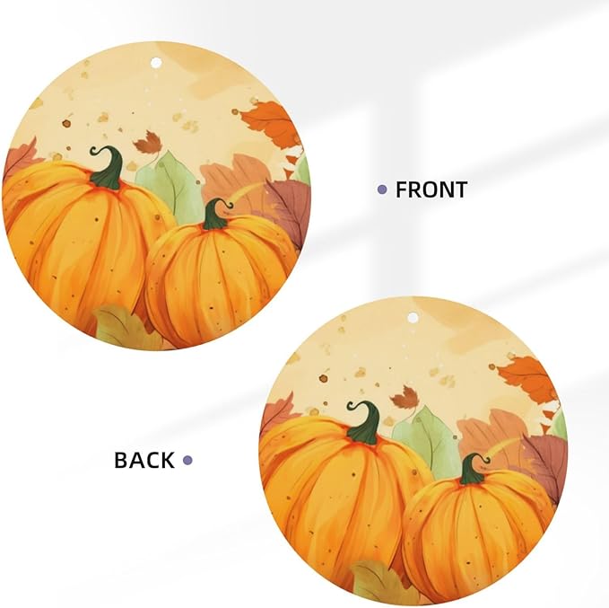 24 PCS Hanging Car Air Freshener Double Sided Autumn Pumpkins Automotive Interior Decor Thanksgiving Maple Leaf Car Essentials for Women Men Lavender Scented