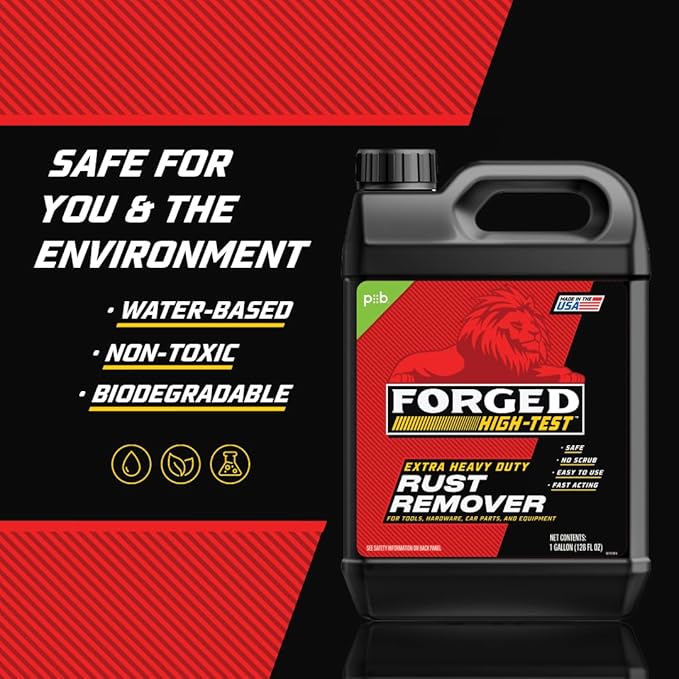 FORGED HIGH-TEST™ Extra Heavy-Duty Rust Remover 8.96 pounds (Pack of 1) | 128 oz. | Auto Parts Hardware Restoration &amp More!
