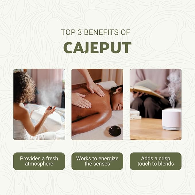 Cajeput Essential Oil (2lbs) - Direct from Central Java Indonesia - Essential Oils for Diffusers Aromatherapy Essential Oils for Body Massage Oils | 100% Pure Therapeutic Grade