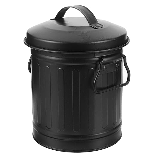 Creative Decorative Trash Bin Versatile Garbage Can for Desk Pen Holder and Flower Bucket Stylish Wastebasket for Home Office Kitchen and Bedroom