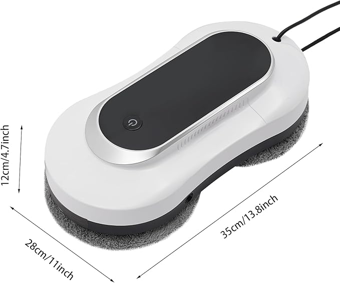Window Cleaning Robot with Remote Control Robot Window Cleaner w/Double-Side Water Spray Automatic Plan Path and Recognize Border Smart Window Vacuum for Interior/Exterior Windows Tiles Glass Door