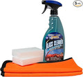 Gliptone Glass Cleaner Kit Streak-Free Shine Ammonia-Free Quick Drying Includes Glass Cleaner Glipscrub Sponges &amp Softouch Waffle Microfiber Towels Safe on Tint &amp Hard Surfaces