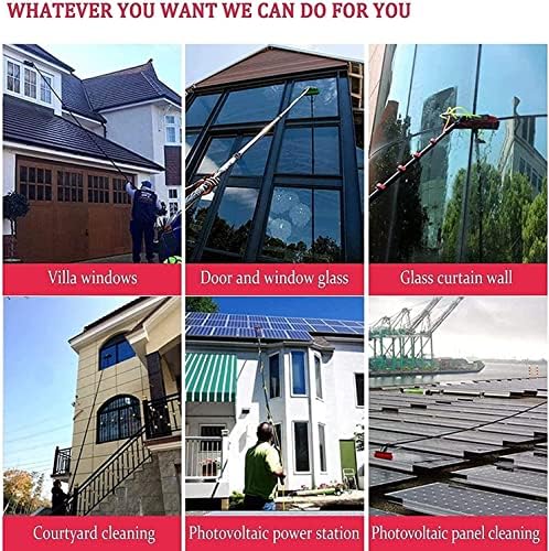 Glass Cleaning Brush Home Water Fed Telescopic Pole Kit Solar Panel Brush Rotating for Photovoltaic Panel24FT Water Fed Telescopic Brush Kit for Window &amp Solar Panel Cleaning - 3.6-11M Exte