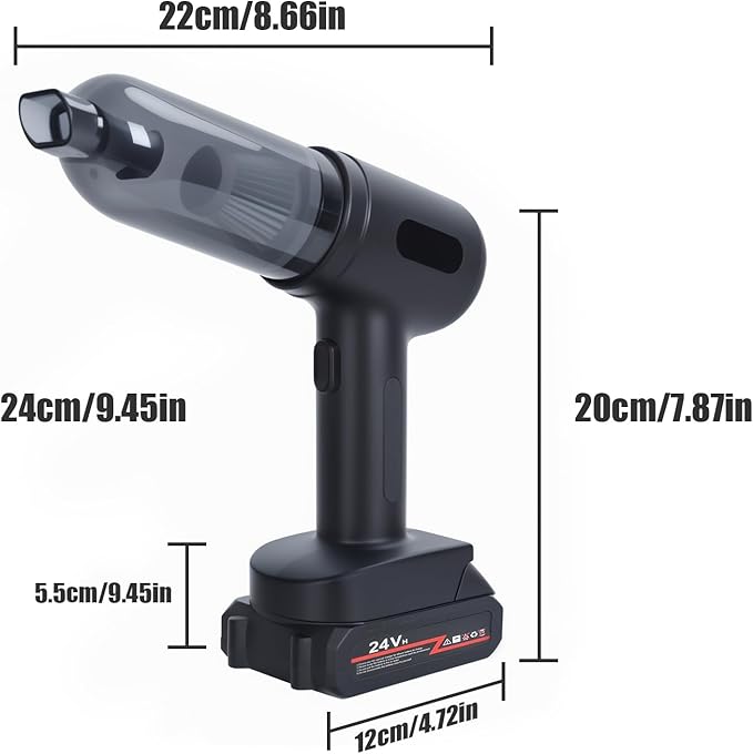 Cordless Car Vacuum CleanerPortable Handheld Vacuum Cleaner 10000Pa High Power Car Vacuum 60W Portable Vacuum Cleaner for CarOfficeHomePet Black