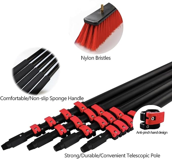 Telescopic Window Cleaner 3.6-11M Washing Kit Water Fed BrushTelescopic Cleaning BrushSqueegee and Soap DispenserWindow Cleaning PoleWater Fed Telescopic3.6M