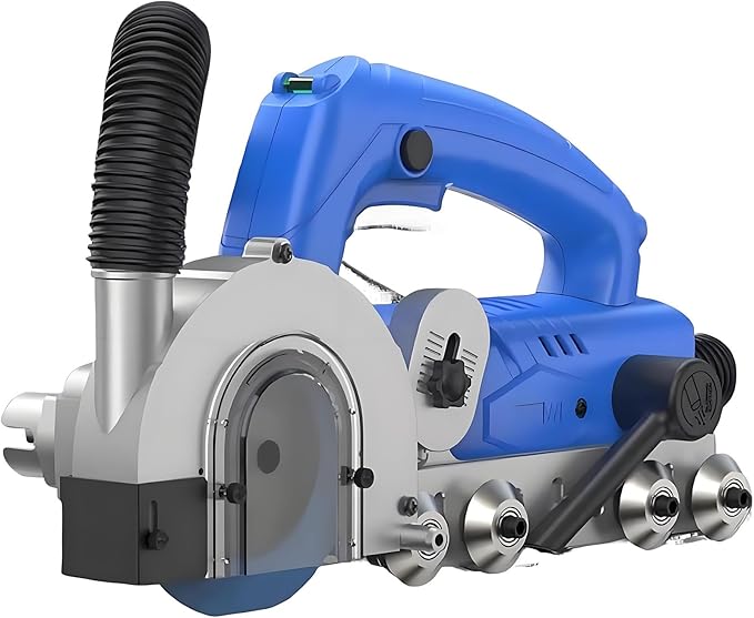 Electric Tiles Seam Cleaning Machine Tile Joint Cleaner with Adjustable Saw Blade 9000r/min Tiles Gaps Crevice Slotting Tool with A Built-in Dust Collection for Kitchen Bedroom