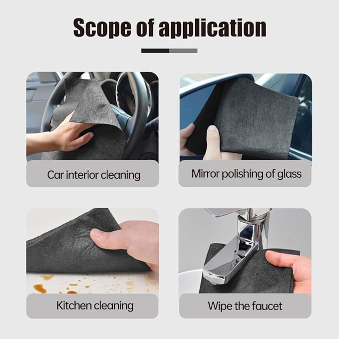 Thickened Magic Cleaning Cloth 2026 New Reusable Glass Wiping Cloths Streak Free Cleaning Cloths Multipurpose Microfiber Cleaning Rags Towels for Kitchen Window and Car Glass (10 12×16 in)
