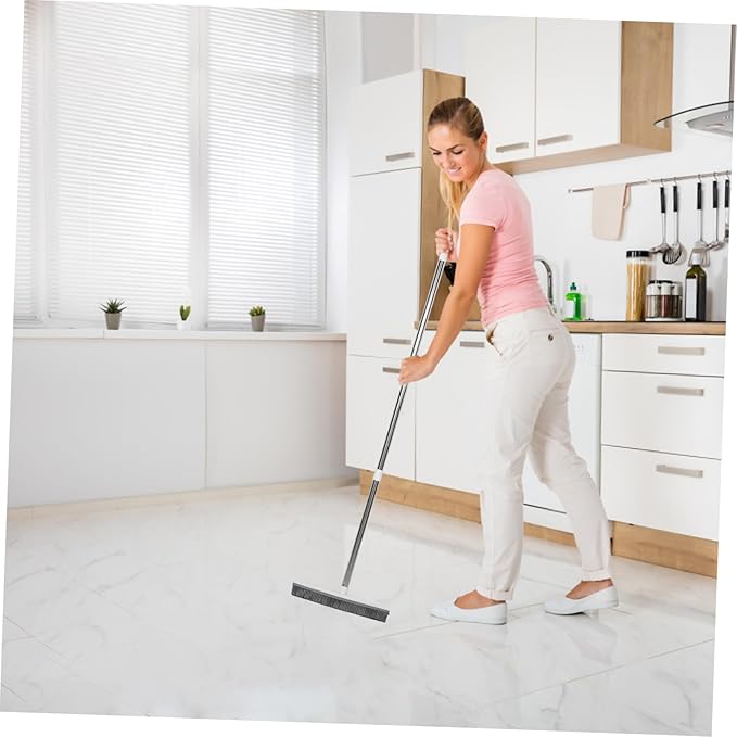 Squeegee Hair Removal Mop Multifunctional Pet Hair Broom for Floors Windows Soft Brush with TPR Efficient Cleaning Tool for Pet Owners