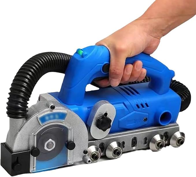 1200W 9000RPM Electric Grout Remover Portable Self-Vacuuming Tile Seam Cleaner with Diamond Blade for Kitchen Bathroom Professional DIY Regrouting Tool