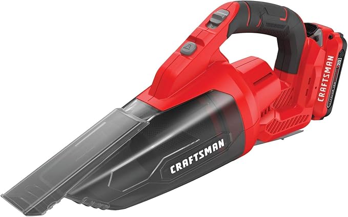 CRAFTSMAN V20 Cordless Hand Vacuum 45 CFM 2 Stage Filtration System with Filter Battery and Charger Included (CMCVH001C1)