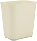 Rubbermaid 254300BG Fire-Resistant Wastebasket Rectangular Fiberglass 7gal Beige