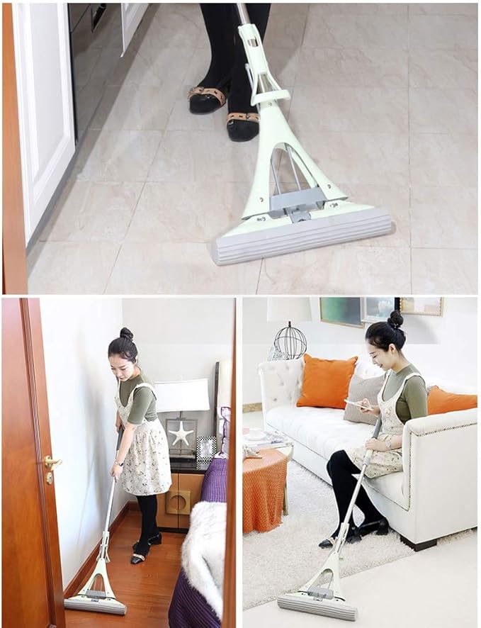 Mop Household Folding Squeezing Water Glue Cotton Absorbent Lazy Mopping Artifact Drag Free Hand Washing Mop