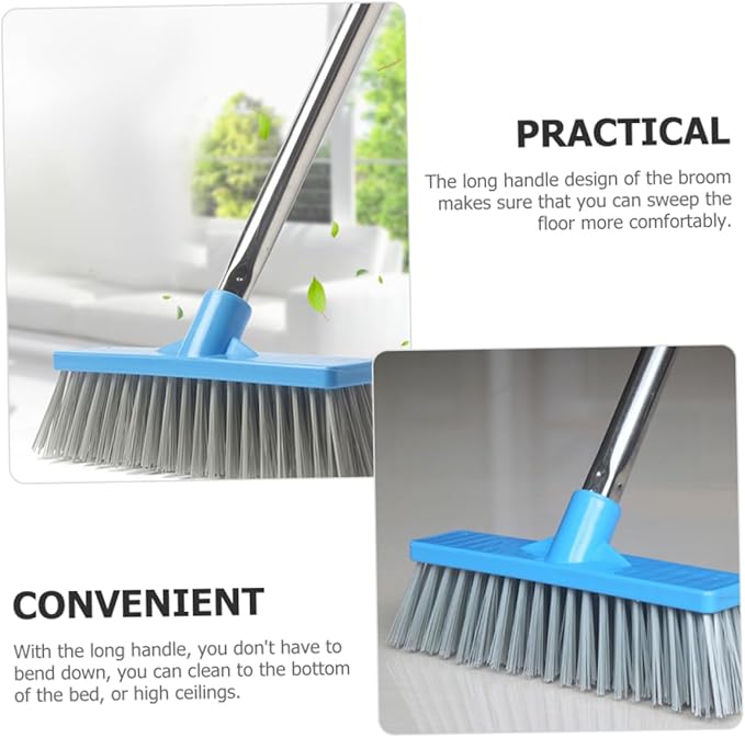 Floor Scrub Brush Stiff Bristle Grout Cleaner Bathroom Brush Long Handle