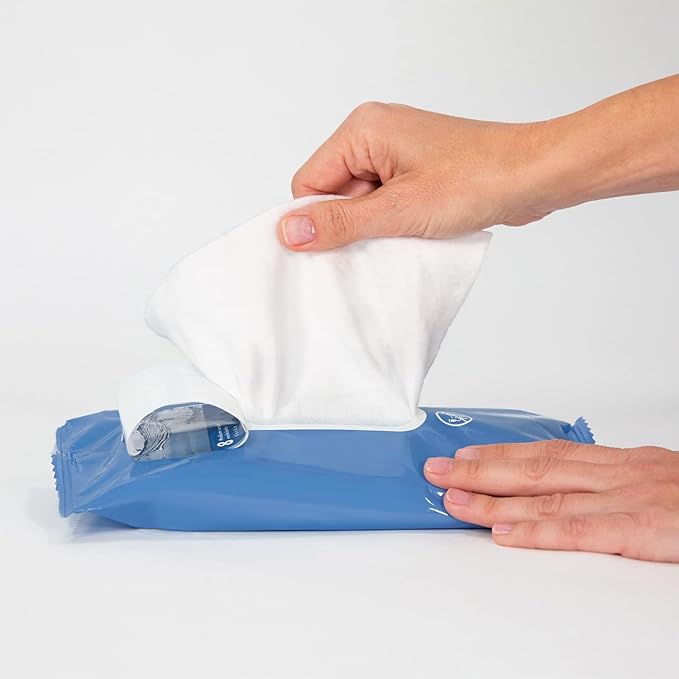 Stryker - Sage Essential Bath Cleansing Washcloths - 6 Packages 48 Cloths - Fresh Scent No-Rinse Bathing Wipes Ultra-Soft and Medium Weight Cloth Hypoallergenic