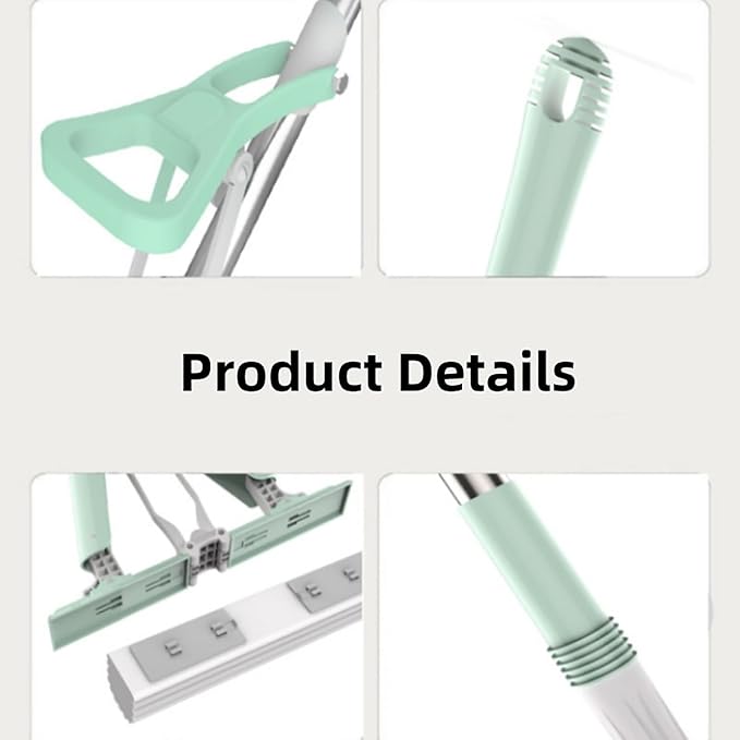 Floor Mop Microfibre Flat Mop with Integrated Wringing System Wet Dry and Dust Mop for Hardwood Laminate &amp TileStainless Steel Handle and Extension (Color : White Size : 1 Piece of Cloth)
