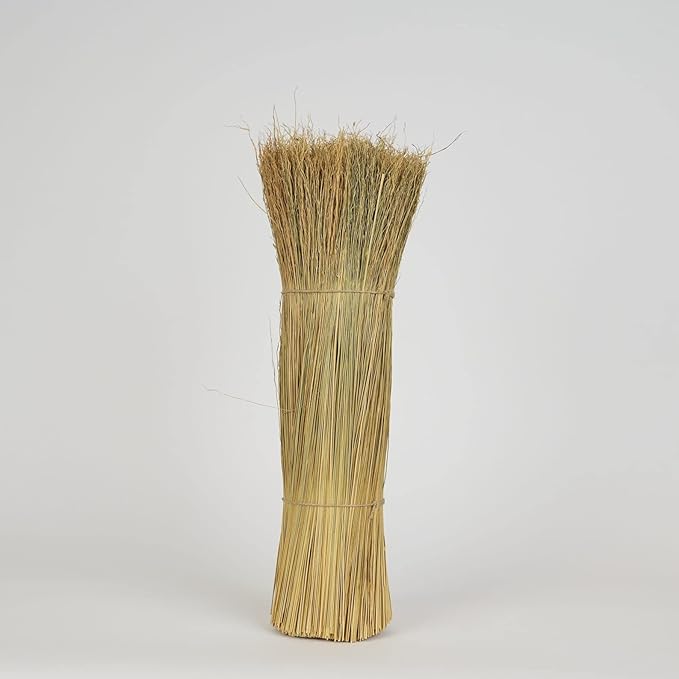 1 Pound Bundle Natural or Dyed/Colored Broomcorn Hurl for Broom Making and Crafting (Natural 18 Inch)
