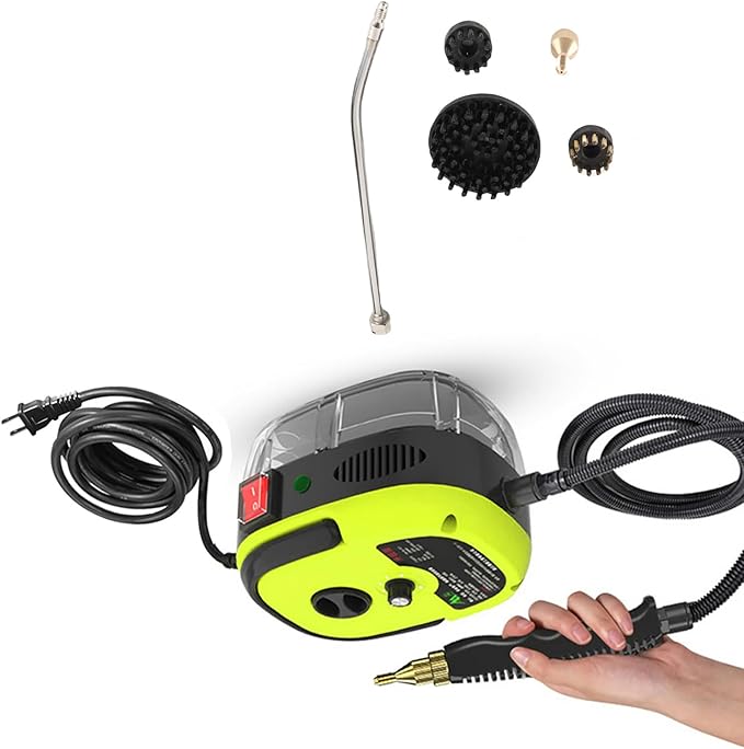 ZJchao Steam Cleaner 2500W Portable High Temperature Pressurized Steam Cleaning Machine Handheld Steam Cleaner Steam Cleaner for Home with Brush Heads for Kitchen Furniture Bathroom