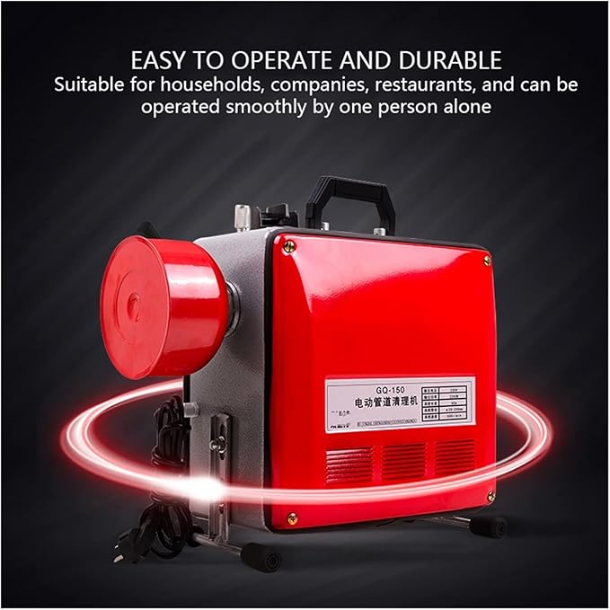 GQ-150 Household Pipe Dredge Machine 2200W High-Energy Low-Noise Electric Sewer Toilet Blockage Dredging