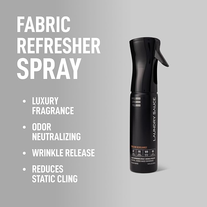 Laundry Sauce Fabric Refresher Spray Italian Bergamot Odor-Fighting Fabric Refresher Fragrance and Laundry Scent 9.8 fl oz