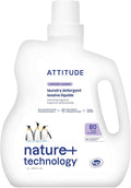 ATTITUDE Liquid Laundry Detergent EWG Verified HE Compatible Plant-Based &amp Vegan Natural Laundry Soap Lavender Scent 80 Loads 67.6 Fl Oz