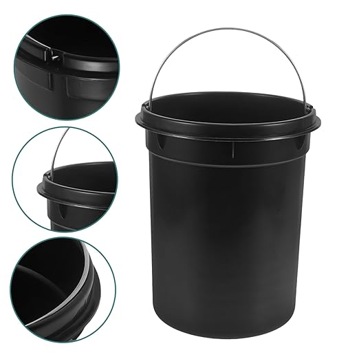 Cabilock Rubbish Bin for Wastebasket Handle Space-Saving Trash Holder for Bedroom Kitchen Bathroom and Living Room