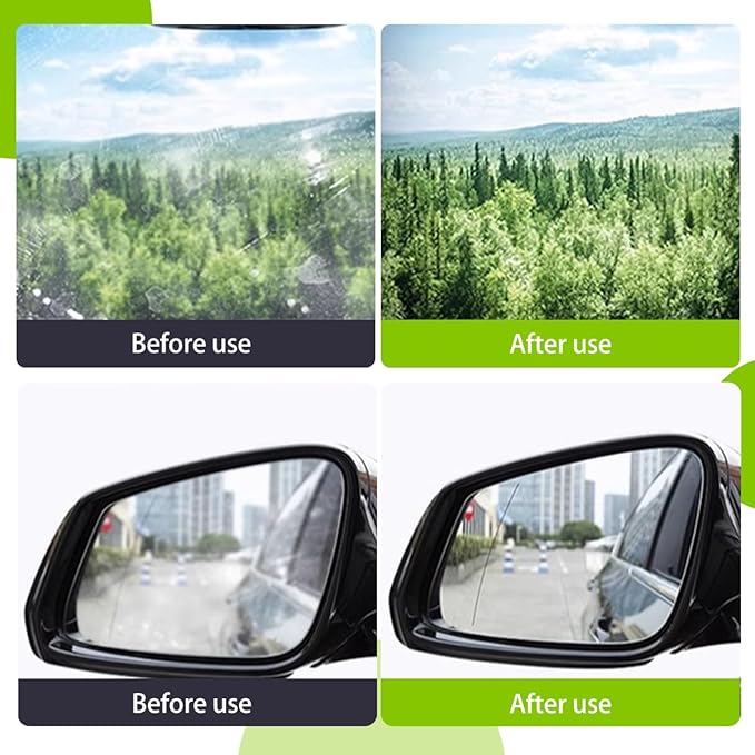 Windshield Cleaner Windshield Cleaner Glass Cleaner with Anti-Rain &amp Anti-Fog CoatingOil Film Brush for Car Windows &amp Glass Perfect Visibility at All Times (2 Green)