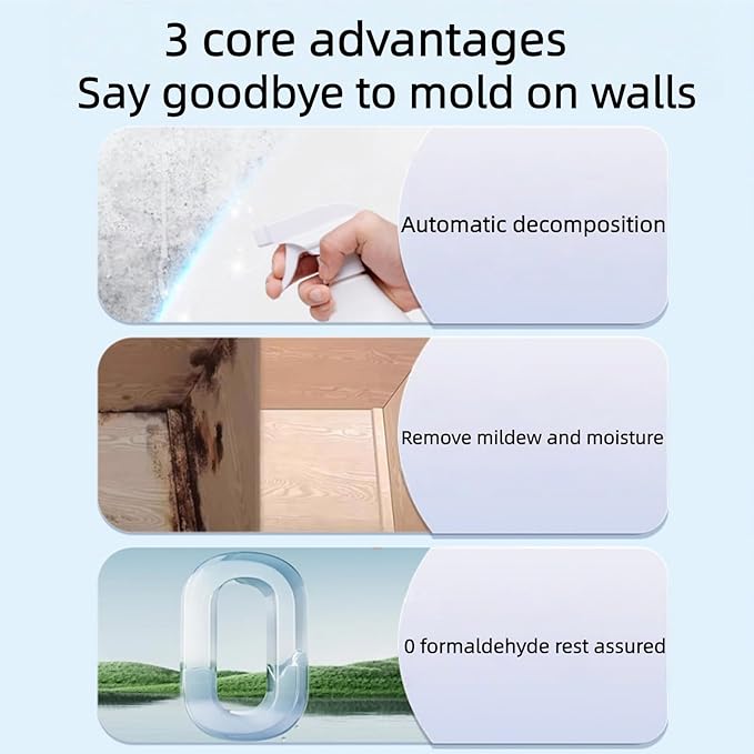 Streak-Free Wall Stain Remover Spray for Painted Walls Multi-Surface Cleaner for Dirt Grease &amp Marks No-Rinse Formula for Home Use (2 Pcs)