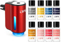 LWW Smart Car Air Freshener - 3 Levels Strength with Ventilation Clip Rechargeable Car Fragrance Atomizer - with 8 10ml Bottles of Fragrance Long Lasting Oil Diffuser (Red)