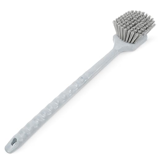 SPARTA 40501EC23 Plastic Large Scrub Brush Kitchen Brush Utility Brush With Long Handle For Cleaning 20 Inches Gray (Pack of 6)