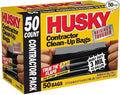 42 Gallon Heavy Duty Clean-Up Trash Bags – 50 Count 3 Mil Thick Tear &amp Puncture Resistant Flap Tie Closure – Contractor Commercial Home Use – Black Garbage Bags