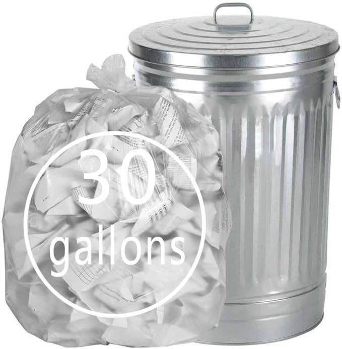 Cand 30 Gallon Clear Large Trash Bags 70 Counts