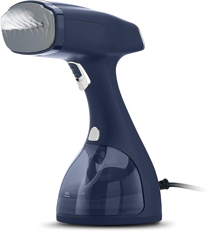 Electrolux Steamer for Clothes 1500 Watt Portable Handheld Fabric and Garment Steamer with Lint Remover &amp Fabric Brush Ultra-Fast Heat Up 18 Min Continuous Steam for Powerful Wrinkle Remover B