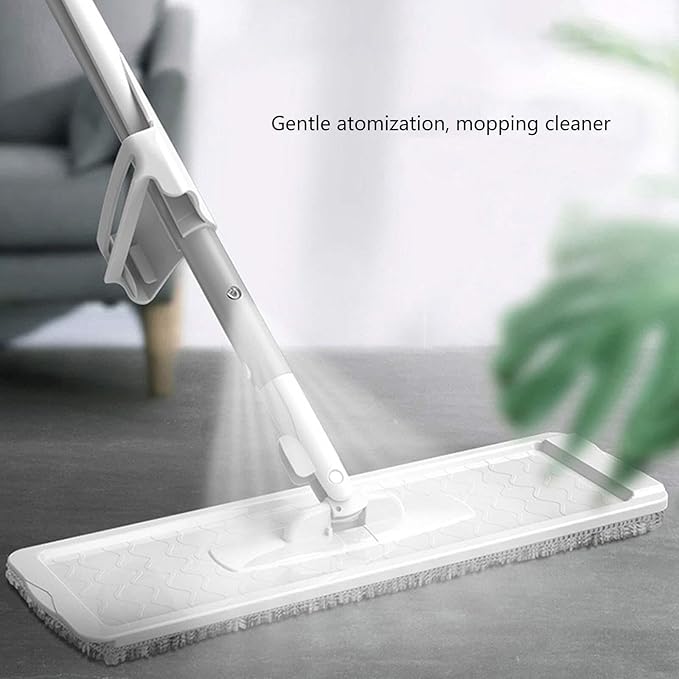 360-degree Rotating mop Suitable for Cleaning Hardwood Laminate and Tile Floors Comes with 5 Reusable dusting Tools White Microfiber
