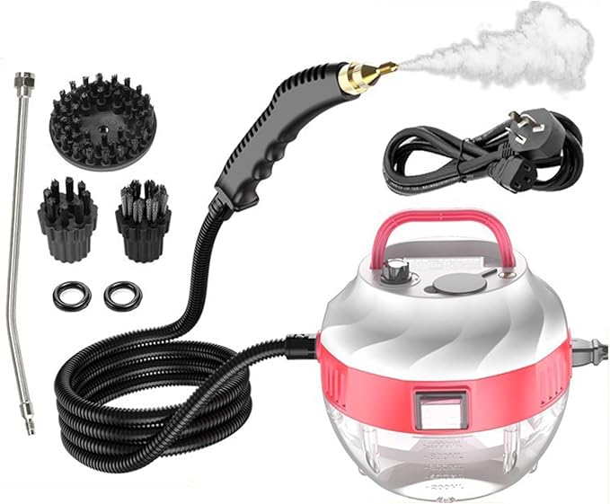 2500W Steam Cleaner High Pressure Handheld Steam Cleaner with 6-gears Adjustable Portable Steamer for Cleaning Home Car Upholstery Tile Grout Home(Style3)