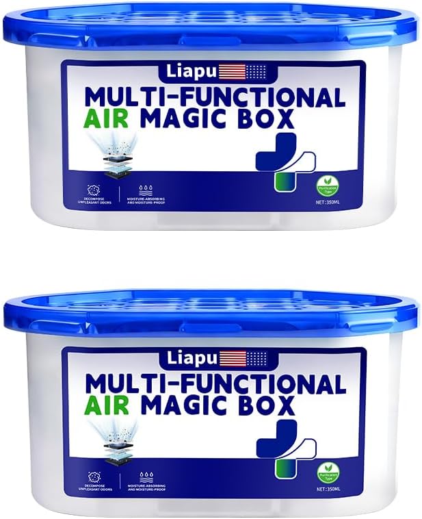 Liapu Wupu Multi-Functional Dust-Catching Wonder Box Dust and odour removal Physical adsorption technology Suitable for bedrooms living rooms and pet areas (23.6FL-OZ)