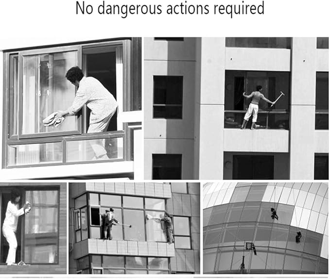 Window Cleaner Wipers Double-Sided Magnetic Window Cleaner Glass Cleaning Brush Glass Wiper Household Cleaning Tools with Anti-Falling Rope for High-Rise Double Glazed Windows Green