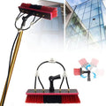 Water Fed Extendable Telescopic Window Cleaning Pole Window Cleaner Kit 3.6m/7.2m/9m Extended Cleaning Brush35cm Brush Head30FT/9M (12FT/3.6M)